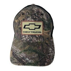 Chevrolet Chevy Trucks Snapback Cap‎ Mesh Back Adjustable Camouflage Brown OSFA